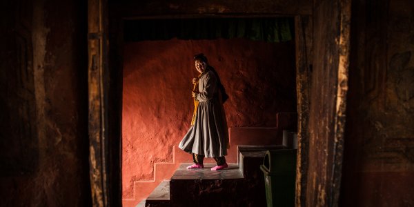 Woman in Thiksey Monastery